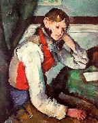 Paul Cezanne Boy in a Red Waistcoat painting